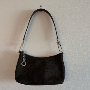 BVLGARI Logo Mania Fabric Brown Purse/Bag